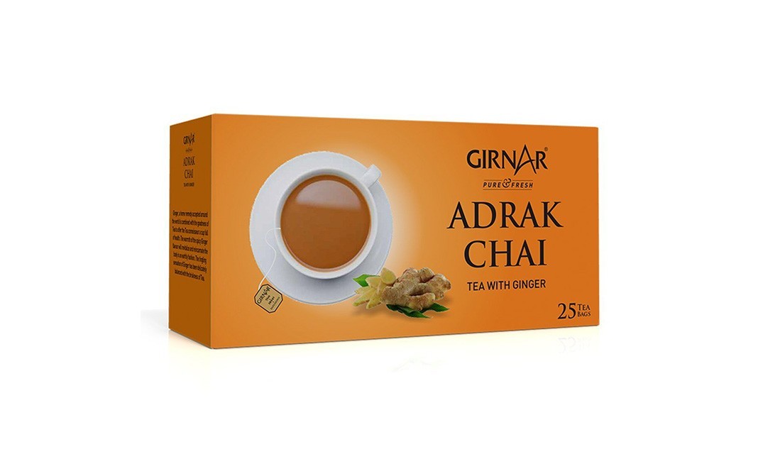 Girnar Adrak chai Tea with Ginger   Box  25 pcs